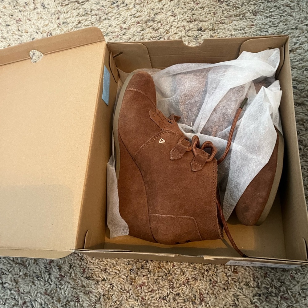TOMS Desert Wedge Bootie - 7.5 Cognac